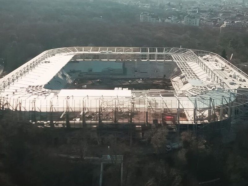 Асфалтираха централната алея пред новия стадион на ЦСКА