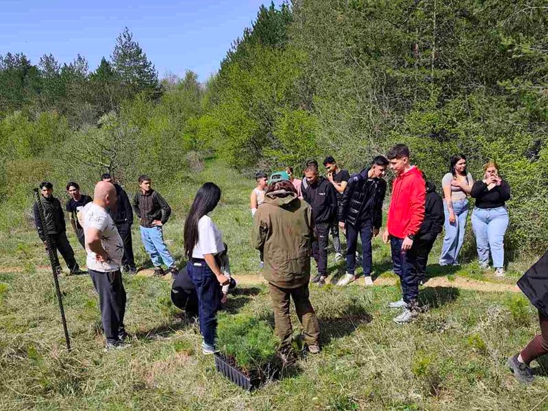 Лесовъди и ученици залесяват край село Първомайци в чест на Седмицата на гората